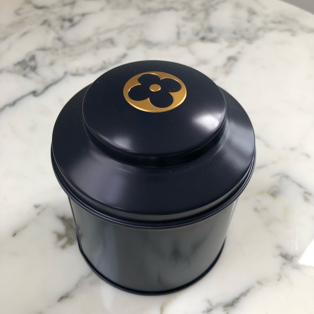 LOUIS VUITTON Monogram Flower LV Logo Canister Tin Jar Box NEW Limited Edition